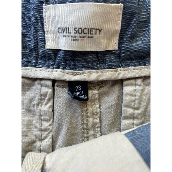 CIVIL SOCIETY NWT MEN'S CAMPUS STRETCH RIPSTOP SHORTS IN STONE- SIZE 28 MSRP $69 - Picture 8 of 13